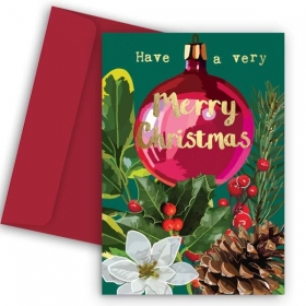 Χριστουγεννιάτικη Κάρτα Very Merry Christmas - ΚΩΔ:VC1702-80-BB