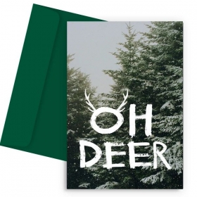 Χριστουγεννιάτικη Κάρτα Oh Deer 11X18cm - ΚΩΔ:VC1702-92-BB