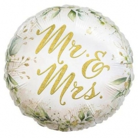 Μπαλόνι Foil 18"(45cm) Mr & Mrs Κλαδί Ελιάς - ΚΩΔ:FG-OMAM-BB