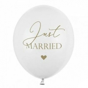 Μπαλόνι Latex 12''(30cm) Just Married - ΚΩΔ:SB14P-237-008-BB