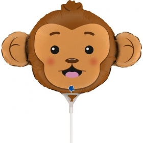 Μπαλόνι Foil 14''(36cm) Mini Shape Kεφάλι Μαϊμούς - ΚΩΔ:G72060-BB