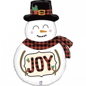 Μπαλόνι Foil 39″(99cm) Χιονάνθρωπος με Καπέλο και Κασκόλ - ΚΩΔ:35914-BB