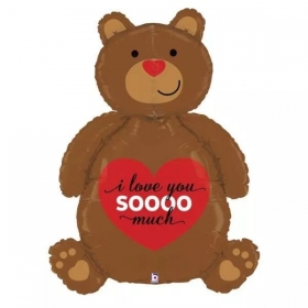 Μπαλόνι Foil 48″(122cm) 3D Αρκούδος Love - ΚΩΔ:35519-BB
