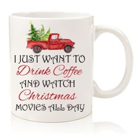 Χριστουγεννιάτικη Κούπα Coffee And Movies 9.5X8 cm - ΚΩΔ:D21-4-BB