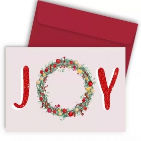 Χριστουγεννιάτικη Κάρτα JOY 11X18cm - ΚΩΔ:VC1702-97-BB