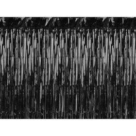 Μαύρη Μεταλλική Κουρτίνα Διακόσμησης 250X90cm - ΚΩΔ:CRT-010-BB