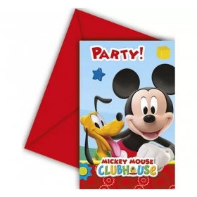 Προσκλήσεις Πάρτυ Playful Mickey 14X9cm - ΚΩΔ:81513-BB