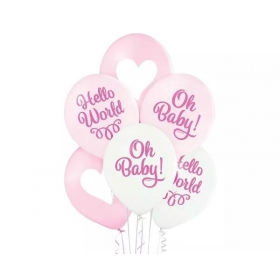 Μπαλόνι Latex 12 (30cm) Oh Baby Girl - ΚΩΔ:5000587-BB