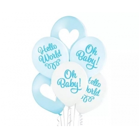 Μπαλόνι Latex 12 (30cm) Oh Baby Boy - ΚΩΔ:5000588-BB