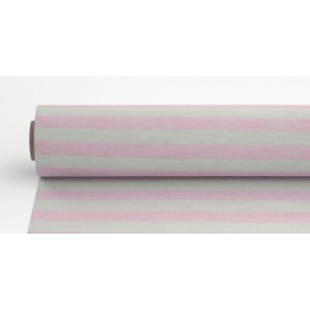 Ρολό Ράνερ βαμβακερό ριγέ εκρού-ροζ 25cm x 4,5m - ΚΩΔ:909228-3-NT