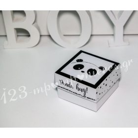Κουτάκι Με Εκτύπωση Panda (Πάντα) 8Χ8Χ5cm - ΚΩΔ:KOYTI-0201-TH