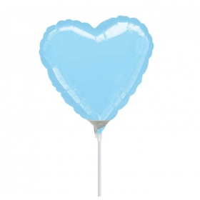 Μπαλονι Foil 10"(25Cm) Mini Shape Καρδια Ανοιχτο Μπλε – ΚΩΔ.:206136-Bb