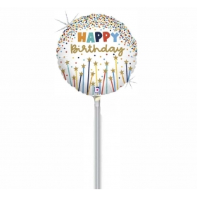 Μπαλόνι Foil 10 (25cm) Mini Shape Birthday Star Candles - ΚΩΔ:22117GH-BB