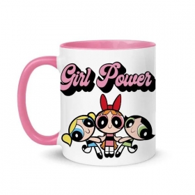 Κούπα Powerpuff Girls με Ροζ Εσωτερικό και Χερούλι 350ml - ΚΩΔ:D24K-6-BB