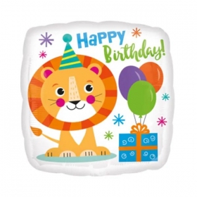 Μπαλόνι Foil 43cm Λιονταράκι Happy Birthday  - ΚΩΔ:541295-BB