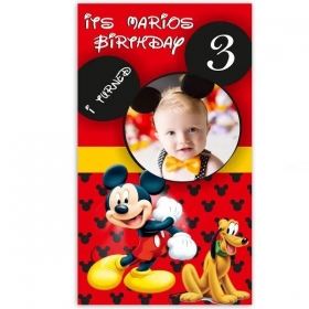 Αφίσα Πάρτυ Mickey Mouse με Φωτογραφία 130Χ70cm - ΚΩΔ:5531127-86-BB