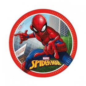 Χάρτινα Πιάτα Πάρτυ Spiderman Crime Fighter 23cm - ΚΩΔ:93863-BB
