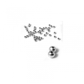 Μεταλλική Ζάμακ Χυτή Χάντρα Μπίλια 3.2x2.6mm (Ø1.2mm) - 999° Επάργυρο Αντικέ - ΚΩΔ:78412239.027-NG