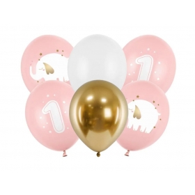Μπαλόνια Latex 30cm No1 Ελεφαντάκι Ροζ - ΚΩΔ:SB14P-322-081J-BB