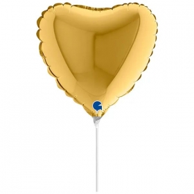 Μπαλόνι Foil 25cm Mini Shape Χρυσή Καρδιά - ΚΩΔ:09012G5-BB