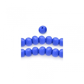 Κεραμική Χάντρα Στρογγυλή με Σμάλτο 12mm (Ø3mm) - Μπλε Ματ - ΚΩΔ:0202074.0094-NG