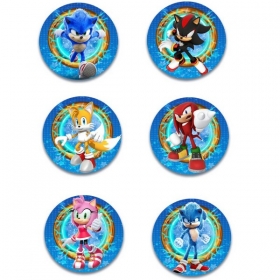 Ξύλινες Κονκάρδες Sonic 5cm - ΚΩΔ:P25964-101-BB