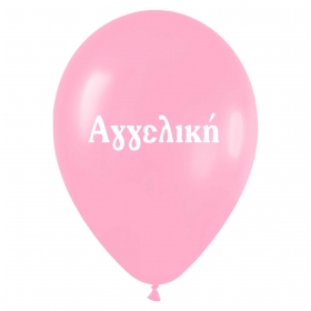 Ονομα Αγγελικη Σε Ροζ Μπαλονια Latex 12΄΄ (30Cm) – ΚΩΔ.:1351220206-Bb