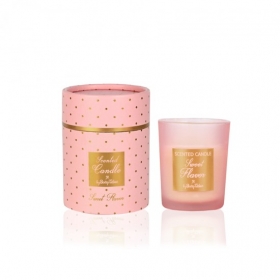 Αρωματικό Κερί  ροζ χρυσό πουά με άρωμα Sweet flavor - ΚΩΔ:ST00704-SOP