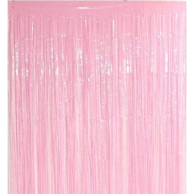 Ροζ Foil Κουρτίνα Διακόσμησης 100X195cm - ΚΩΔ:20721-BB
