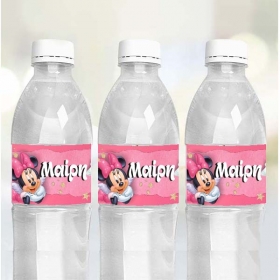Χάρτινη Ετικέτα για Μπουκάλια Νερού Minnie Mouse 21X4cm - ΚΩΔ:553134-15-BB