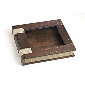 Ξύλινη Στεφανοθήκη - Βιβλίο Βέγκε με Swarovski 27Χ31Χ6cm - ΚΩΔ:642-2416-MPU