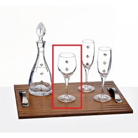 Ποτήρι Κρασιού με Swarovski Αντικέ 7X18.5cm - ΚΩΔ:645-2110-MPU