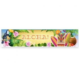Μπάνερ Summer Party Aloha με Μήνυμα 130X25cm - ΚΩΔ:P25914-73-BB