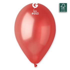 Μπαλόνι Latex 26cm Κόκκινο Μεταλλικό - ΚΩΔ:1361253-BB