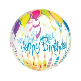 Μπαλόνι Foil 46cm Crystal Happy Birthday - ΚΩΔ:KR-18HB-BB