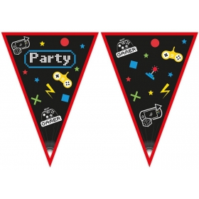 Τριγωνικά Σημαιάκια Gaming Party 2.3m - ΚΩΔ:93775-BB