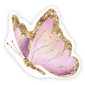Διακοσμητική Ξύλινη Φιγούρα Πεταλούδα Ροζ Καθιστή 70cm - ΚΩΔ:D19W70-40-BB