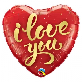 18” Μπαλόνι Αγάπης Καρδιά Ριγέ ‘Love’ - ΚΩΔ:535190-1-BB