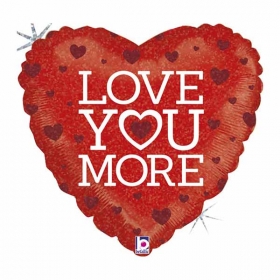 18” Μπαλόνι αγάπης ‘Love you more’ - ΚΩΔ:36518H-1-BB
