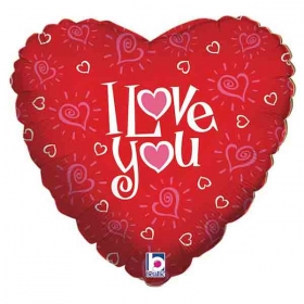18” Μπαλόνι Αγάπης Μικρές Καρδιές ‘Love You’ - ΚΩΔ:16967-1-BB