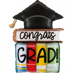 Mπαλόνι Foil 44"- Αποφοίτησης Με Βιβλία Congrats Grad 112cm - ΚΩΔ:25180-BB