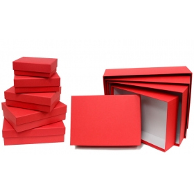 Κουτιά Σετ-10 Κόκκινο Παραλληλόγραμμο - ΚΩΔ:502321