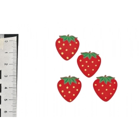 Ξύλινη Φράουλα με Stick 2Χ2.3cm - ΚΩΔ:M7819-AD