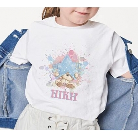 Παιδική Μπλούζα με Όνομα - Αρκουδάκι με Αστέρι - ΚΩΔ:SUB1006196-31-BB
