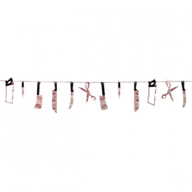 Διακοσμητική Γιρλάντα Ματωμένα Μαχαίρια 230cm - ΚΩΔ:670155-BB