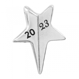Μεταλλικό Ζάμακ Γούρι "2023" Αστέρι Περαστό 25x32mm (Ø2.2mm) - ΚΩΔ:I660001.2723-NG