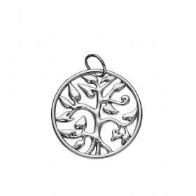 Μεταλλικός Ασημί Κύκλος με Δέντρο 2cm - ΚΩΔ:M9885-AD