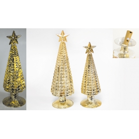 Χριστουγεννιάτικο Χρυσό Δέντρο Με Led Μεγάλο 29cm fh-220519 - ΚΩΔ:530059