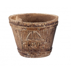 Κεραμικός Καφέ Κουβάς για Ρεσώ με Επιγραφή LOVE 9X7cm - ΚΩΔ:M1329-AD
