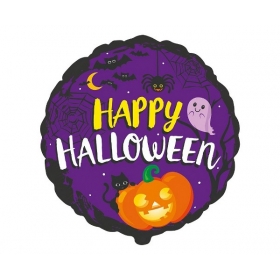 Mπαλόνι Foil Μωβ Happy Halloween 46cm - ΚΩΔ:B401616-BB